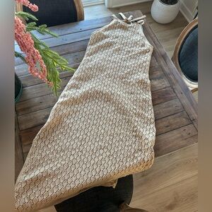 Boston Proper Knit Beige Halter Maxi Dress XS